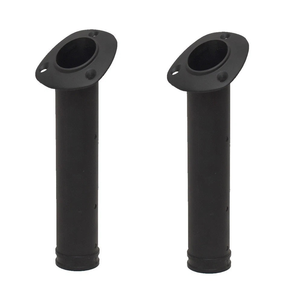 White Water Boat Rod Holders 50100B - 30 Degree Black Plastic (pair)
