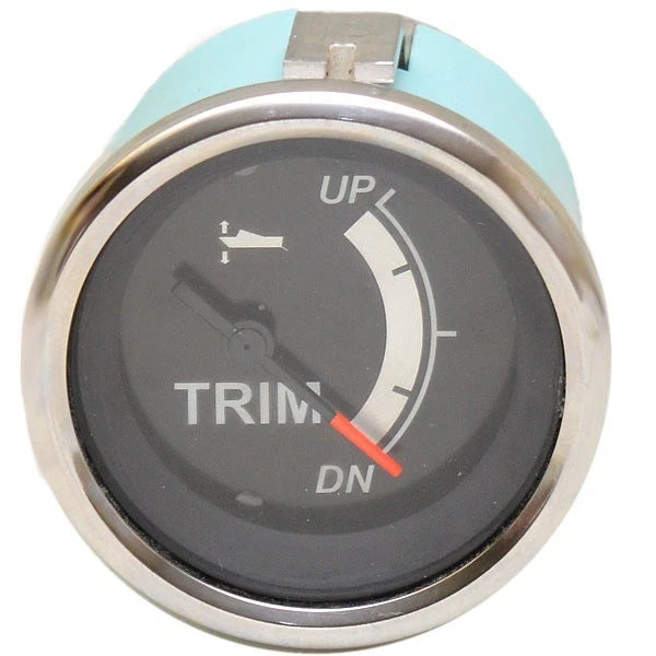 Teleflex Boat Mercury Trim Gauge 67023F - 2 Inch Black Silver