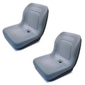 (2) Grey HIGH BACK SEATS Fits John Deere GATORS - Fits Many Makes &