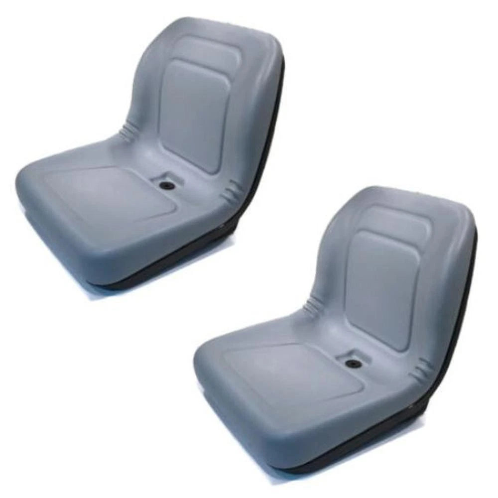 (2) Grey HIGH BACK SEATS Fits John Deere GATORS - Fits Many Makes &