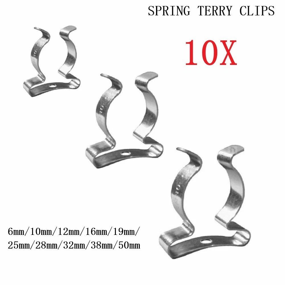 Terry Clips Tool Spring for Garages Shacks Courtyards Cabinets Manganese Steel