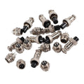 10 Set Silver GX12 4Pin 12mm Aviation Plug Male Female Metal Socket Connector