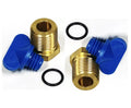 2X Blue Exhaust Manifold Drain Plug Kit for Volvo Penta 4.3-8.2 L 479956 19215