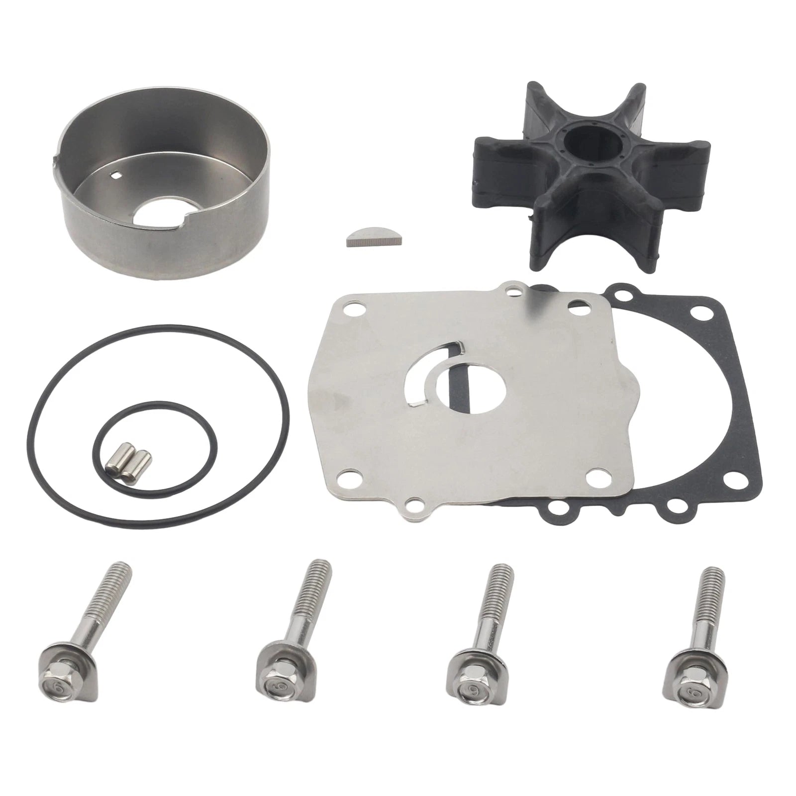 Water Pump Impeller Kit for Yamaha 2-Stroke 115 130 HP Outboard 6N6-W0078-00