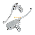 1" Motorcycle Handlebar Hydraulic Brake Master Cylinder & Clutch Lever Chrome