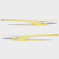 Tracker Boat Graphic Decals - Yellow Stickers (set of 2)