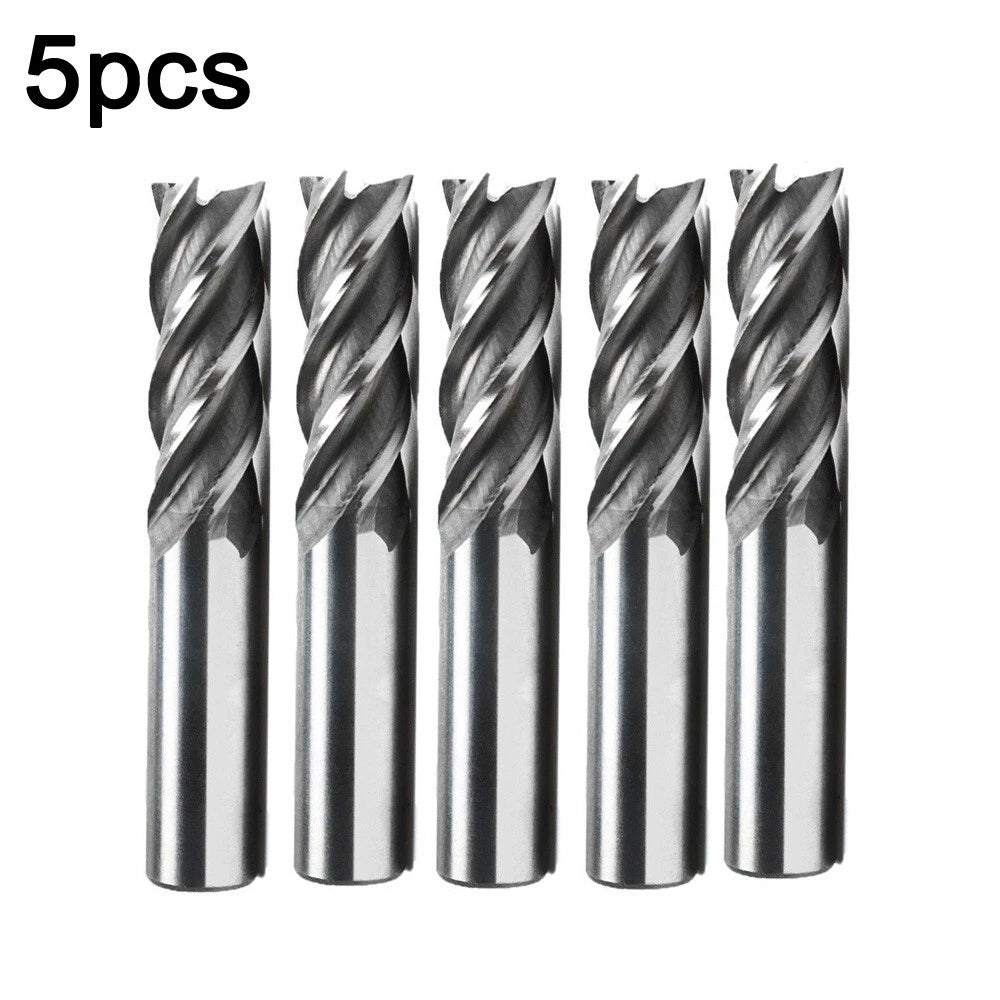 5pcs 1/4Inch 20mm Drill Bit End Mill Cutter Set CNC Milling Machine 4 for Flute