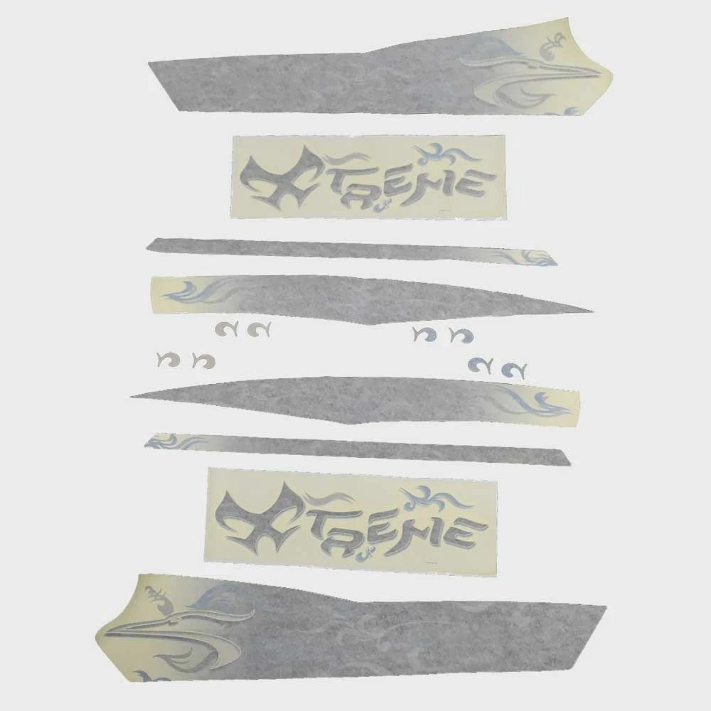 Chaparral Boat Hull Decal Set 14.0054 - 204 Xtreme Blue Black (set of 16)