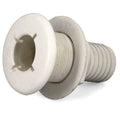 Boat Thru Hull Connector - 1 7/8 Inch Off White Plastic