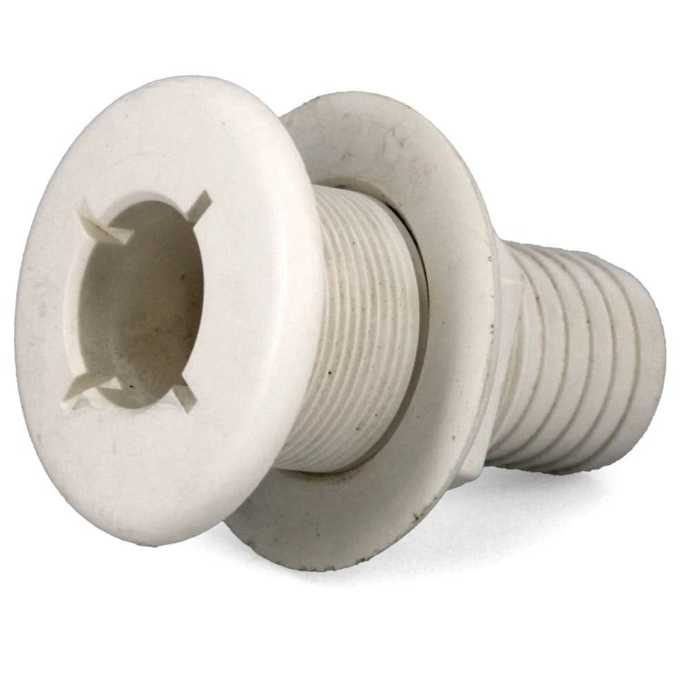 Boat Thru Hull Connector - 1 7/8 Inch Off White Plastic