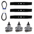 Deck Blade Spindle Belt Kit Combo Set 48" Cut Deck Fits John Deere L120 L130 Mow