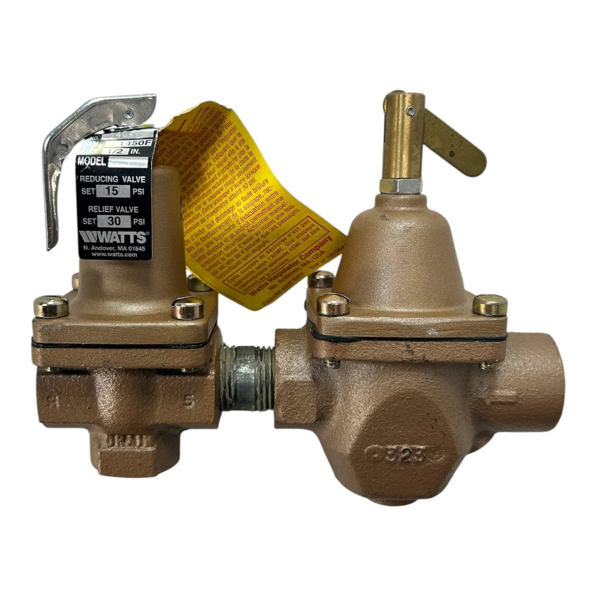 Watts 1450F, Marine Iron Fill & Relief Valve, 1/2 In, 15 Psi