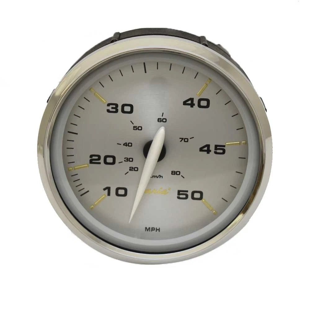 Faria Boat Speedometer Gauge SEK044A - Kronos Silver 4 1/4 Inch