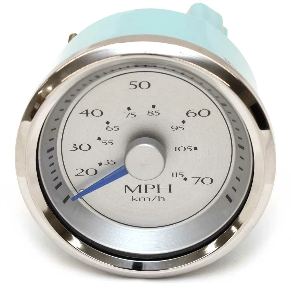 Veethree Boat Speedometer Gauge 781900PDFB - 3 1/4 Inch Silver
