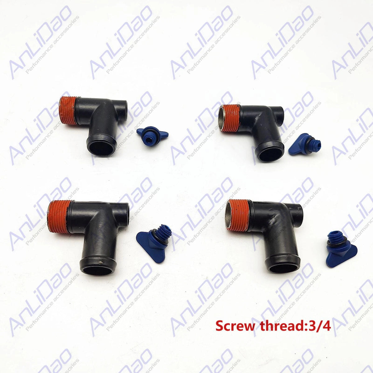 4Pcs Fit Mercruiser 90 Degree Stainless Manifold Drain Elbow Kit 22-862210A01