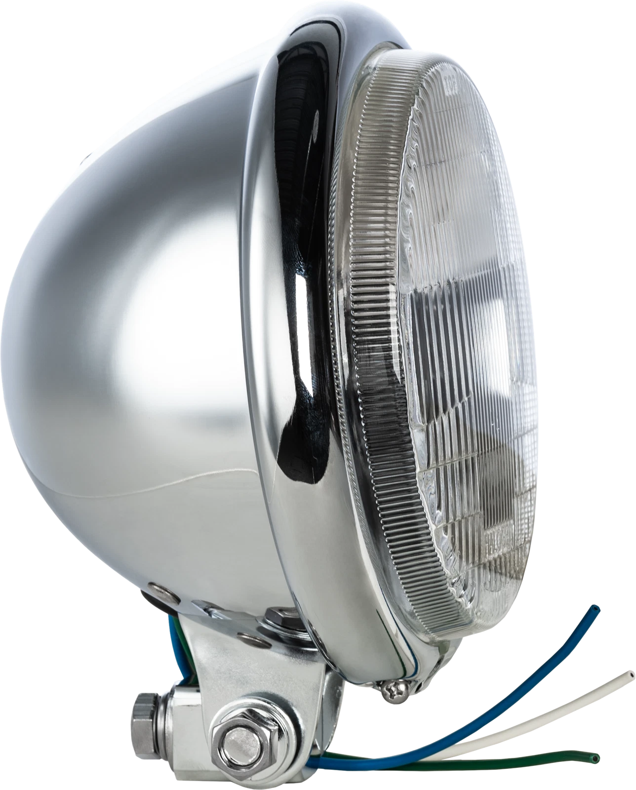 HardDrive 5.75 Inch Headlight Bottom Mount Chrome for V-Twin Motorcycles