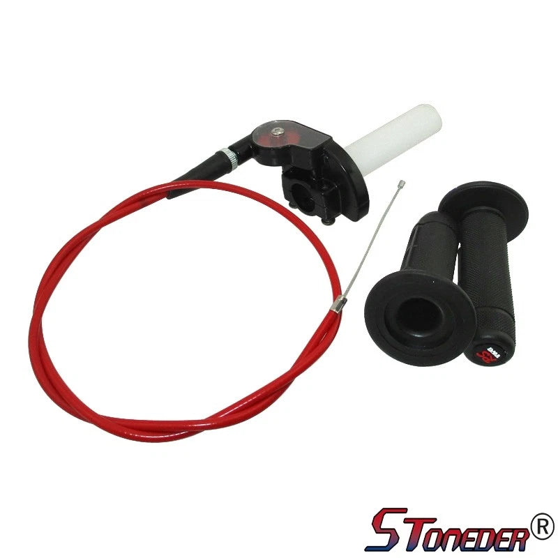 STONEDER Twist Throttle Cable Handle Grips for CRF50 XR50 XRF70 SSR Pit Bike