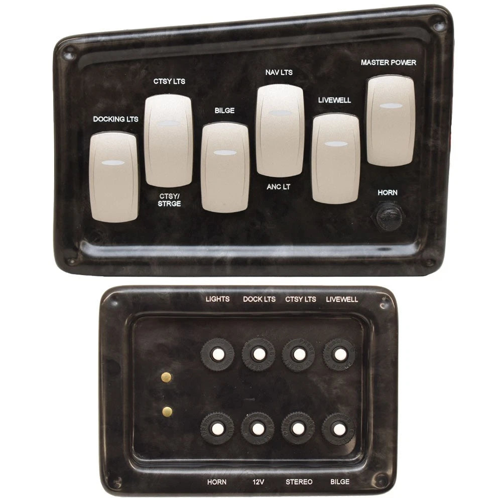 G3 Boat Rocker Switch - Breaker Panels 73422967 - Gray Woodgrain