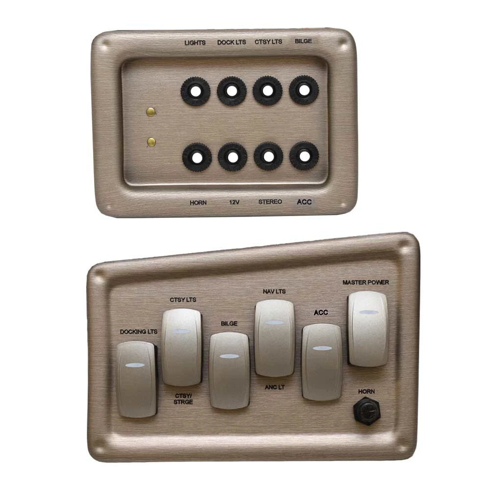 G3 Boat Switch Panel Set 73422850 - Brushed Brown Plastic (2 PC)