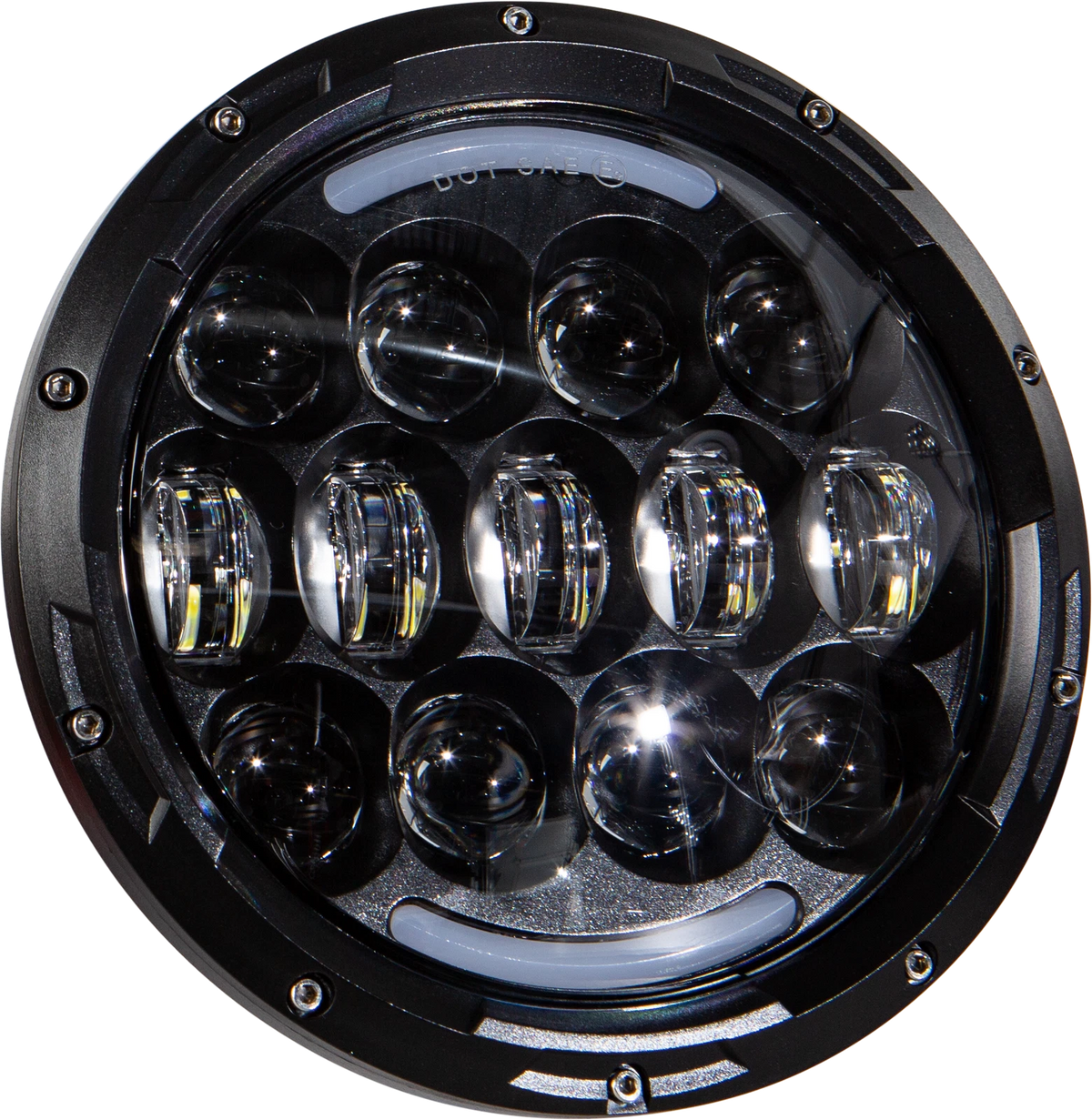 HARDDRIVE 7" LED Headlight 105W V-Twin Motorcycle White Light 6000K