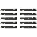 10 Pack: Toothed Mulching Blade Fits John Deere Replaces AM104489