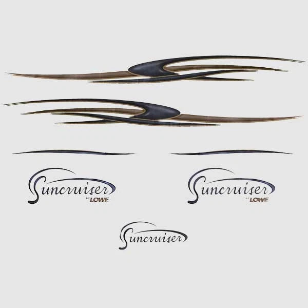 Lowe Boat Graphic Decal 625516 - Suncruiser Gold Blue (set of 7)