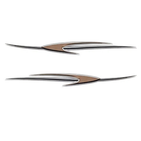 Boat Graphic Decal - Brown - Black 104 X 12 Inch Vinyl (pair)
