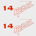 Lund Boat Model Decals - 14 Rebel White/Red Stickers (pair)