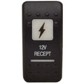 Carling Boat Rocker Switch Cover - 12V Recept Black Actuator