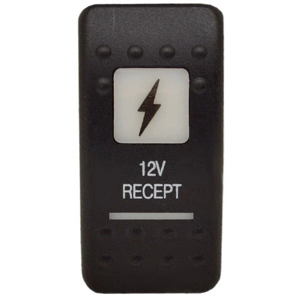 Carling Boat Rocker Switch Cover - 12V Recept Black Actuator
