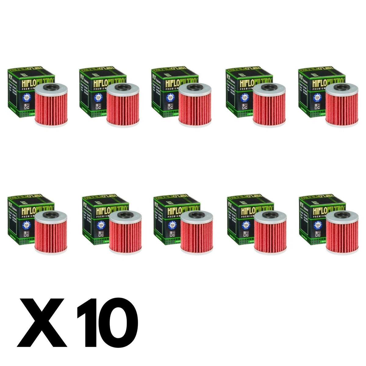 10 Pack Hiflo Oil Filter for Kawasaki KX250F 2004-2017