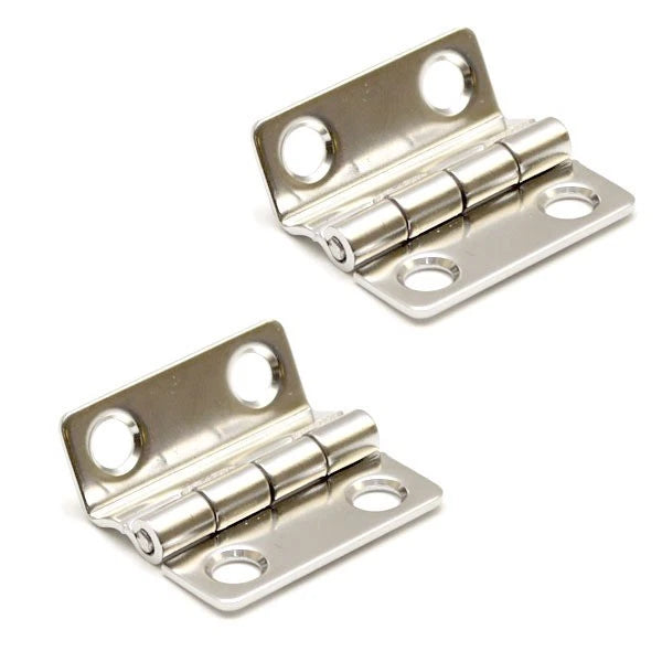 Doral Boat Hatch Offset Hinge - Chrome Plated Zamack (pair)