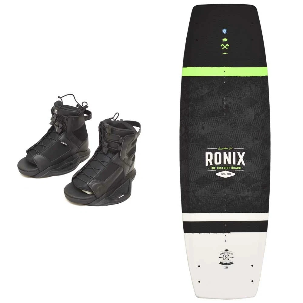 Ronix Boat Wakeboard and Boots 212062 - 213123 District (set of 2)