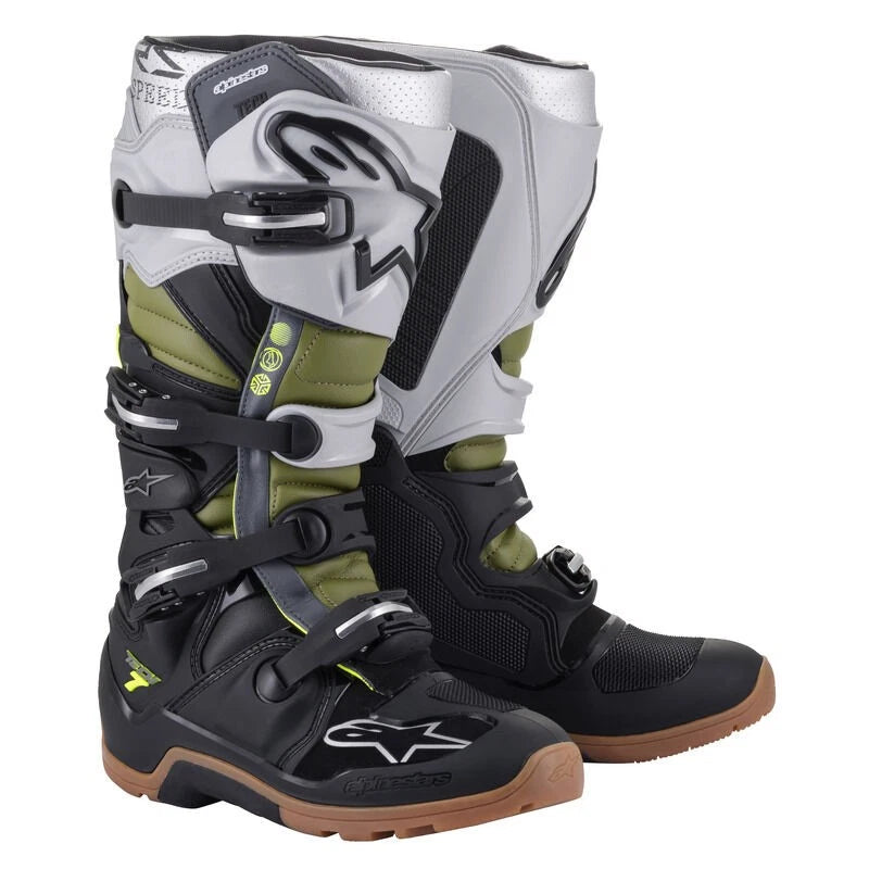 Alpinestars Boots TECH 7 Enduro Black Silver Military Green