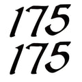 Lowe 2019240 Black 2 3/4 Inch Vinyl 175 Boat Decals (pair)