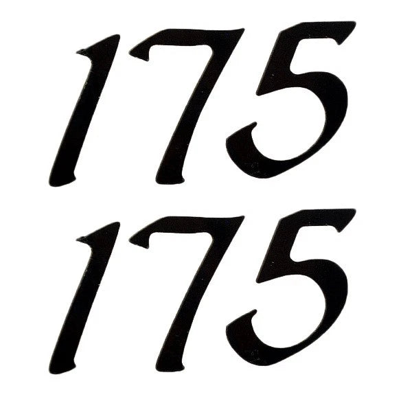 Lowe 2019240 Black 2 3/4 Inch Vinyl 175 Boat Decals (pair)