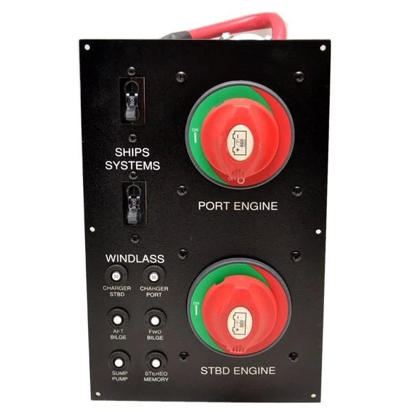 Boat Breaker Panel - Battery Selector Switches 7 5/8 X 12 Inch