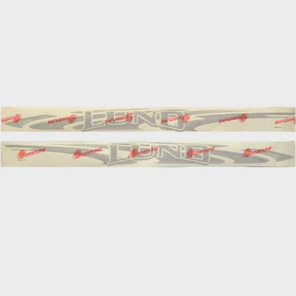 Lund Boat Main Hull Decals 2198115 - Black - Grey - White (set of 2)