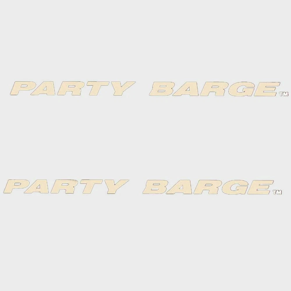 Sun Tracker Boat Brand Decal 86878 - Party Barge Cream Stickers (pair)