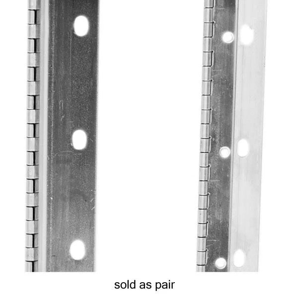 Boat Offset Piano Hinge - 10 X 1/2 Inch Aluminum (pair)