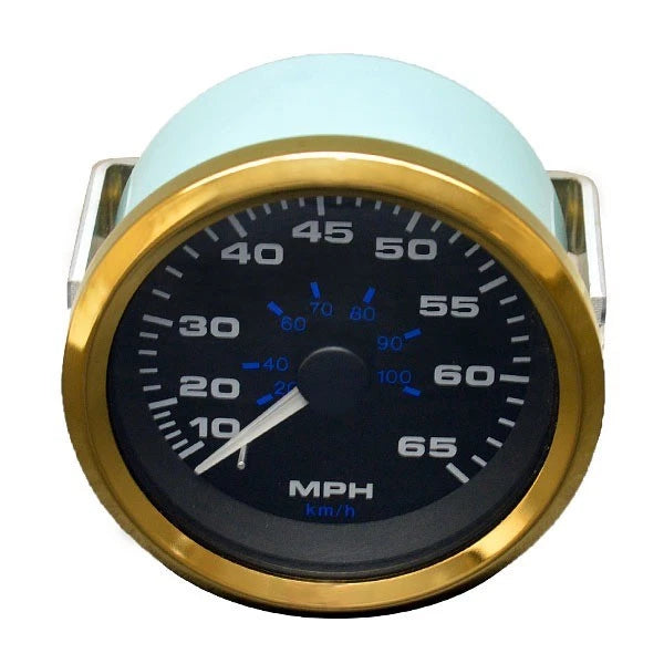 Teleflex Boat Speedometer Gauge 63276 - Premier Pro Gold 3 1/4 Inch
