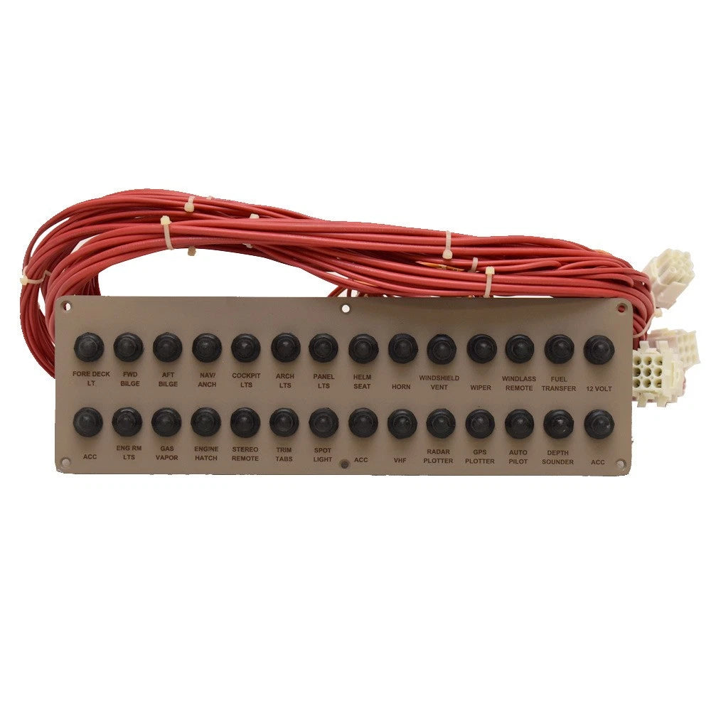 Regal Boat Push Button Booted Breaker Panel 206028 - Aluminum
