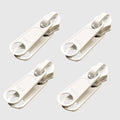 YKK Boat Dual Zipper Pull - White Metal (set of 4)