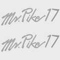 Lund Boat Brand Decals - Mr. Pike 17 Silver Stickers (pair)