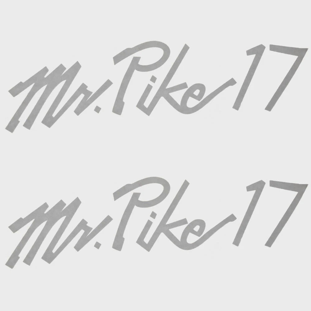 Lund Boat Brand Decals - Mr. Pike 17 Silver Stickers (pair)