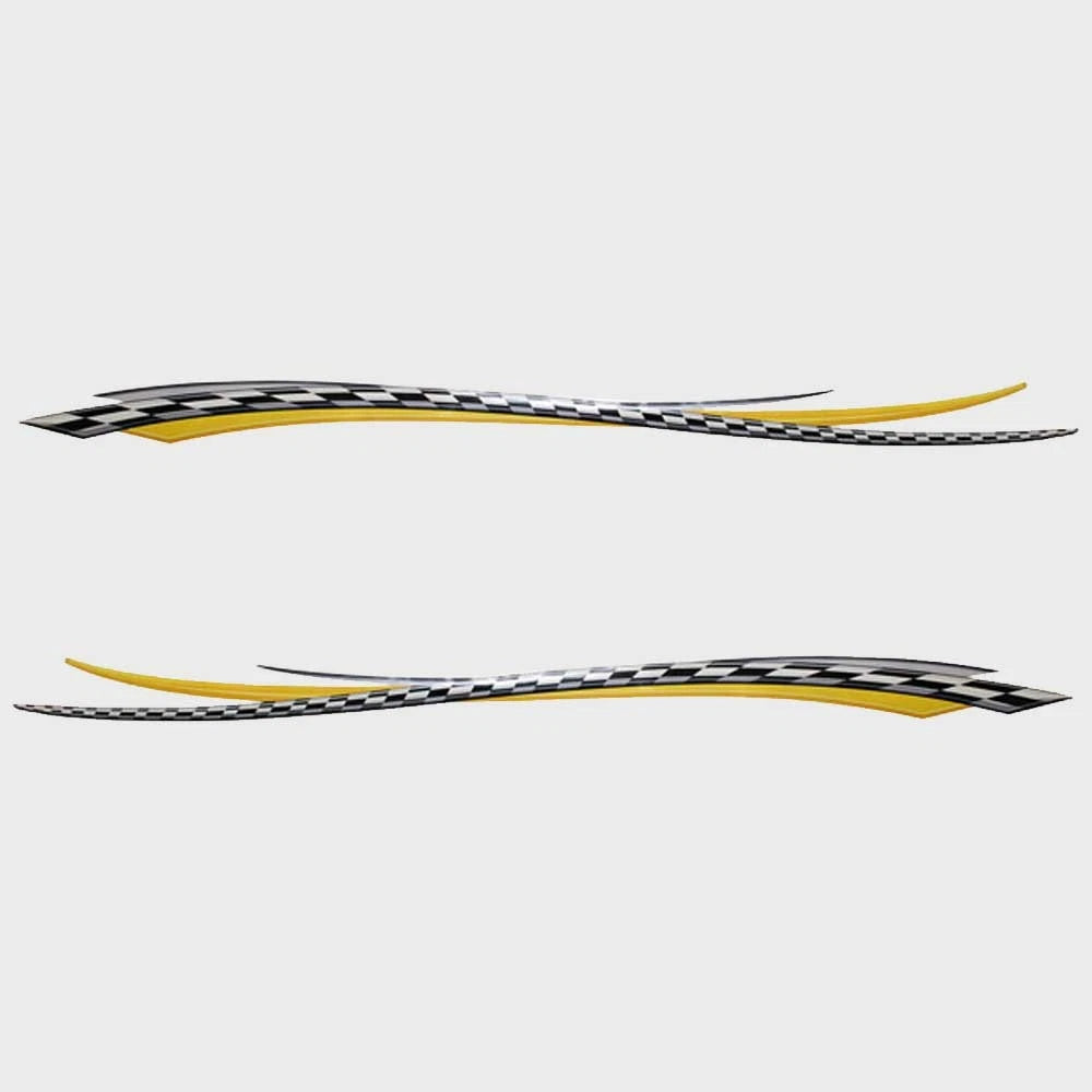 Larson Boat Graphic Decals 0573057 - Adrena 123 Inch Yellow (set of 2)