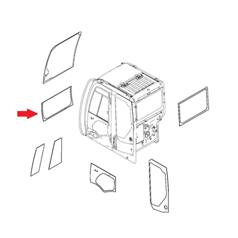 Front Lower Glass Fits John Deere Replaces 4664383