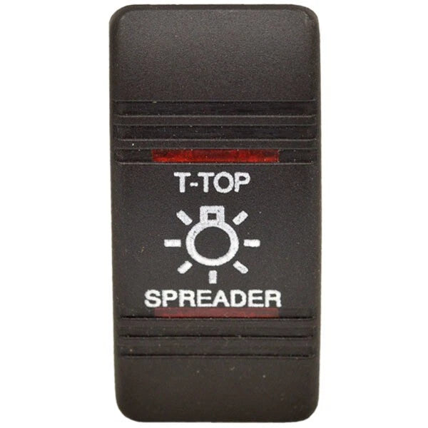 Carling Boat Rocker Switch Actuator - T-Top Spreader Black Lighted