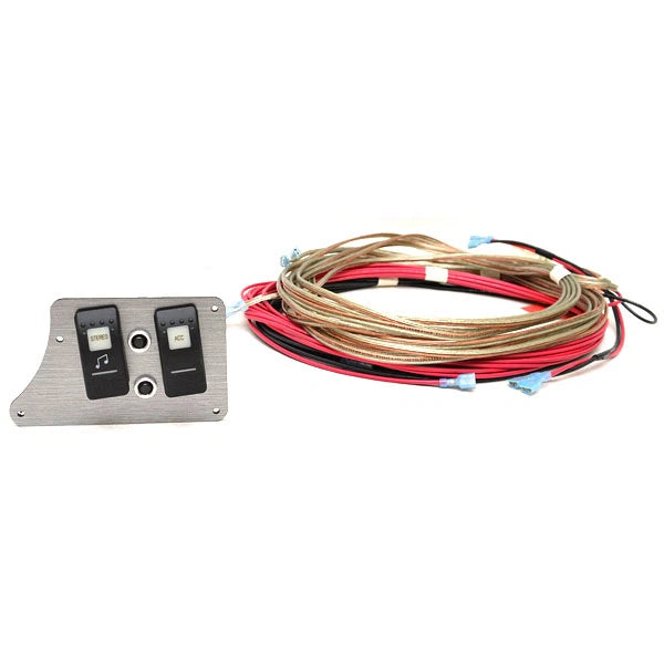 Larson Boat Stereo Switch Panel 2279-2164 - 5 X 3 Inch Gray Plastic
