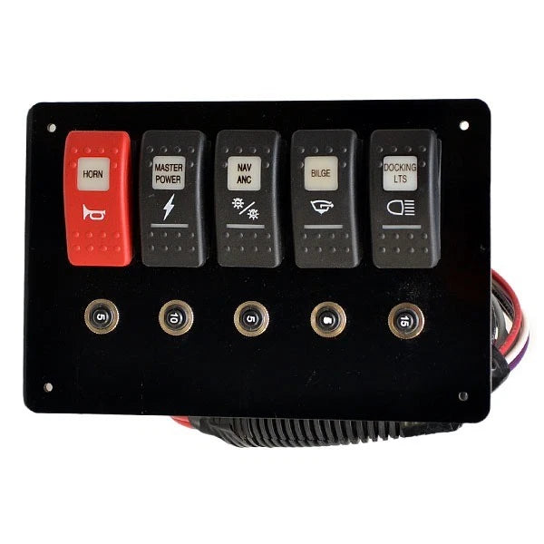Rinker Boat Switch Breaker Panel 238798 - Captiva Black Plastic